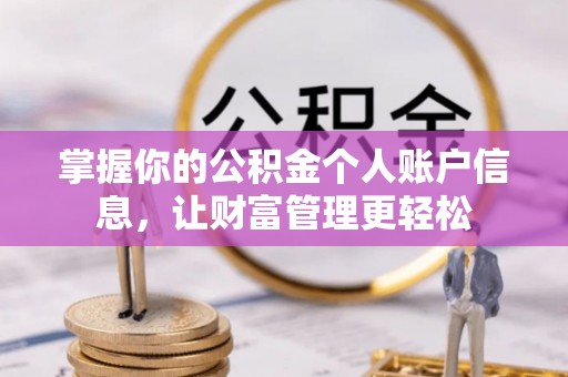饶河掌握你的公积金个人账户信息，让财富管理更轻松