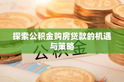 饶河探索公积金购房贷款的机遇与策略